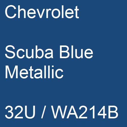 Chevrolet, Scuba Blue Metallic, 32U / WA214B.